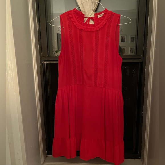 Aritzia Red flowy mini dress - Picture 2 of 3